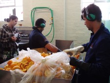 Preparation of food waste for composting