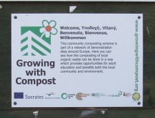 Sign at Community Compost project 
