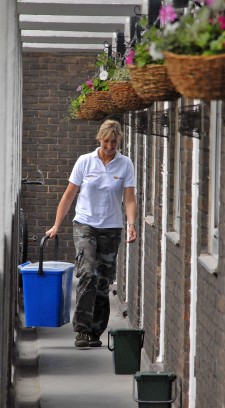 Food waste collection on a London housing estate