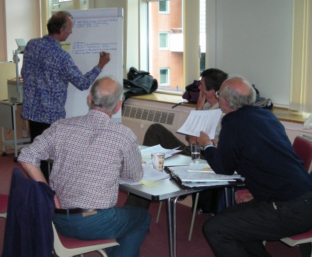 Workshop participants engage in an Impact Mapping exercise